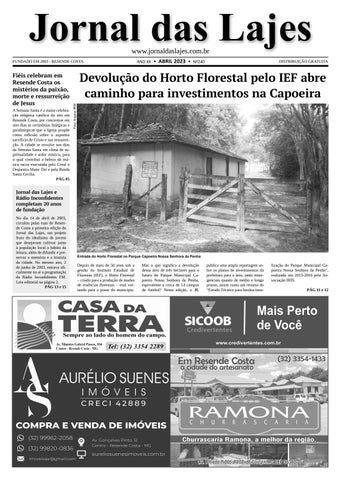 Resende Costa: devolução de Horto Florestal, um dos destaques do Jornal das Lajes
