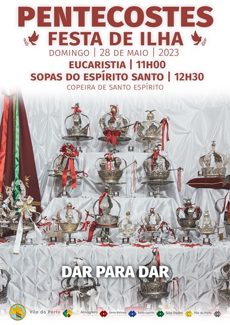 Época das festas populares do Espírito Santo, na ilha de Santa Maria