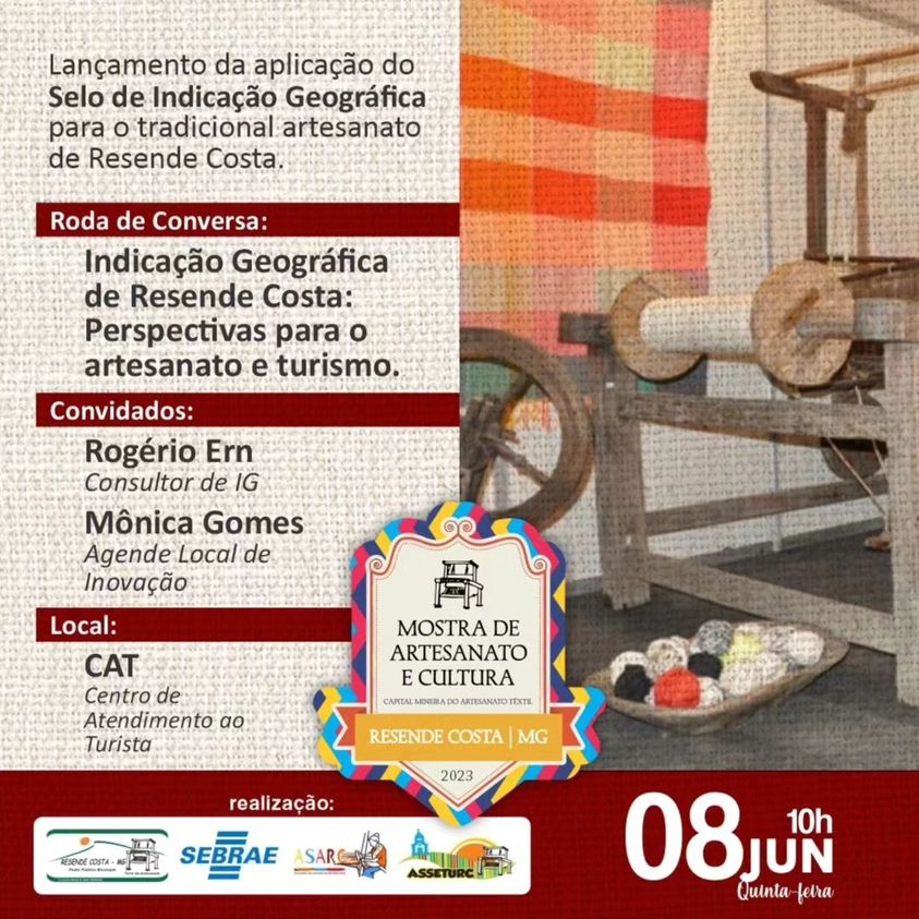 Resende Costa: 9ª Mostra de Artesanato e Cultura lança aplicação do Selo de Indicação de Procedência