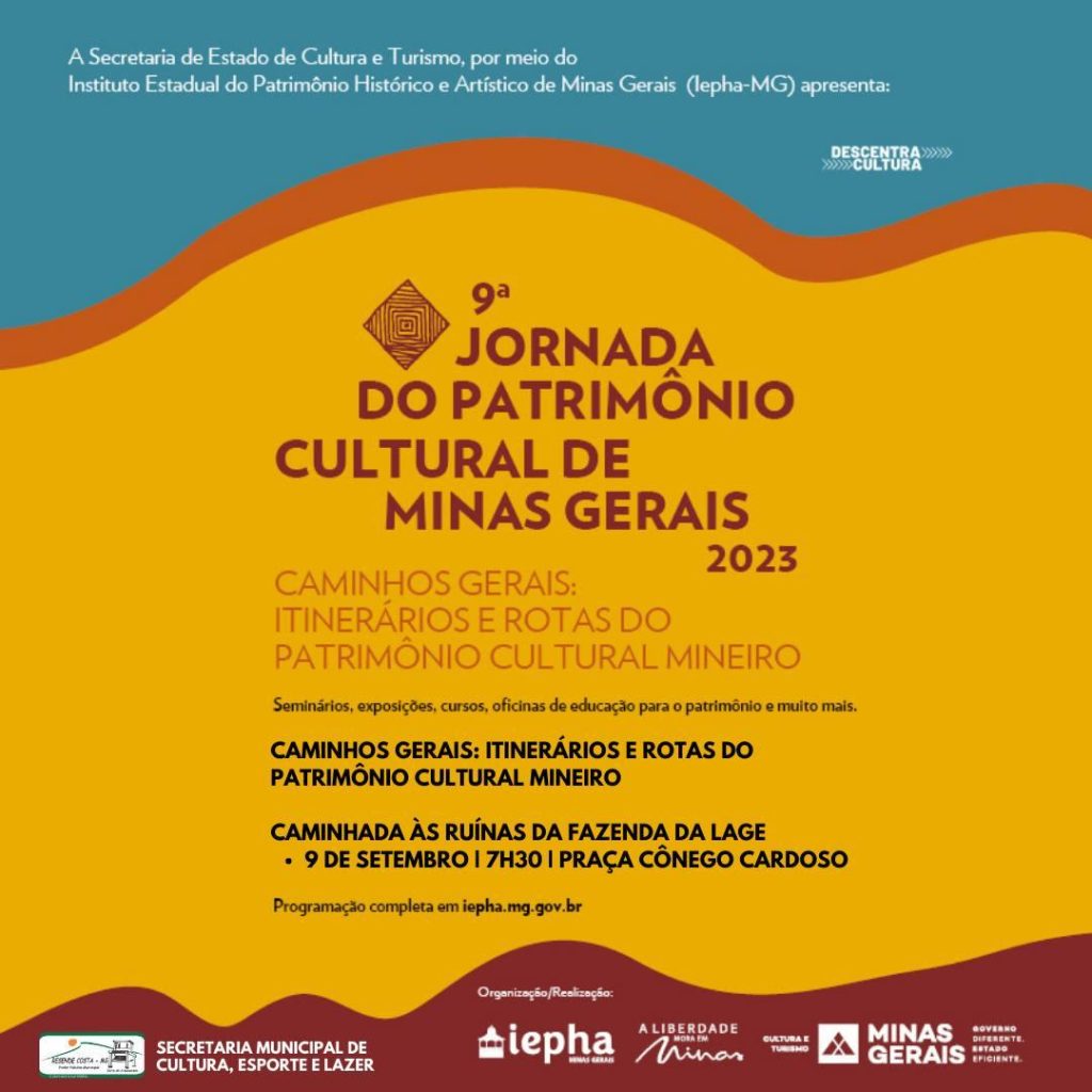 Resende Costa realiza ações da 9ª Jornada do Patrimônio Cultural de Minas Gerais