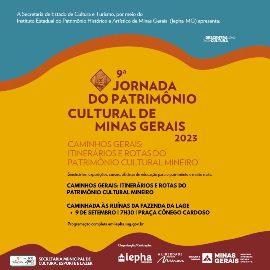 Resende Costa realiza ações da 9ª Jornada do Patrimônio Cultural de Minas Gerais