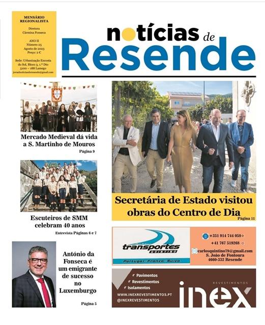 Os destaques da edição de agosto do jornal “Notícias de Resende”
