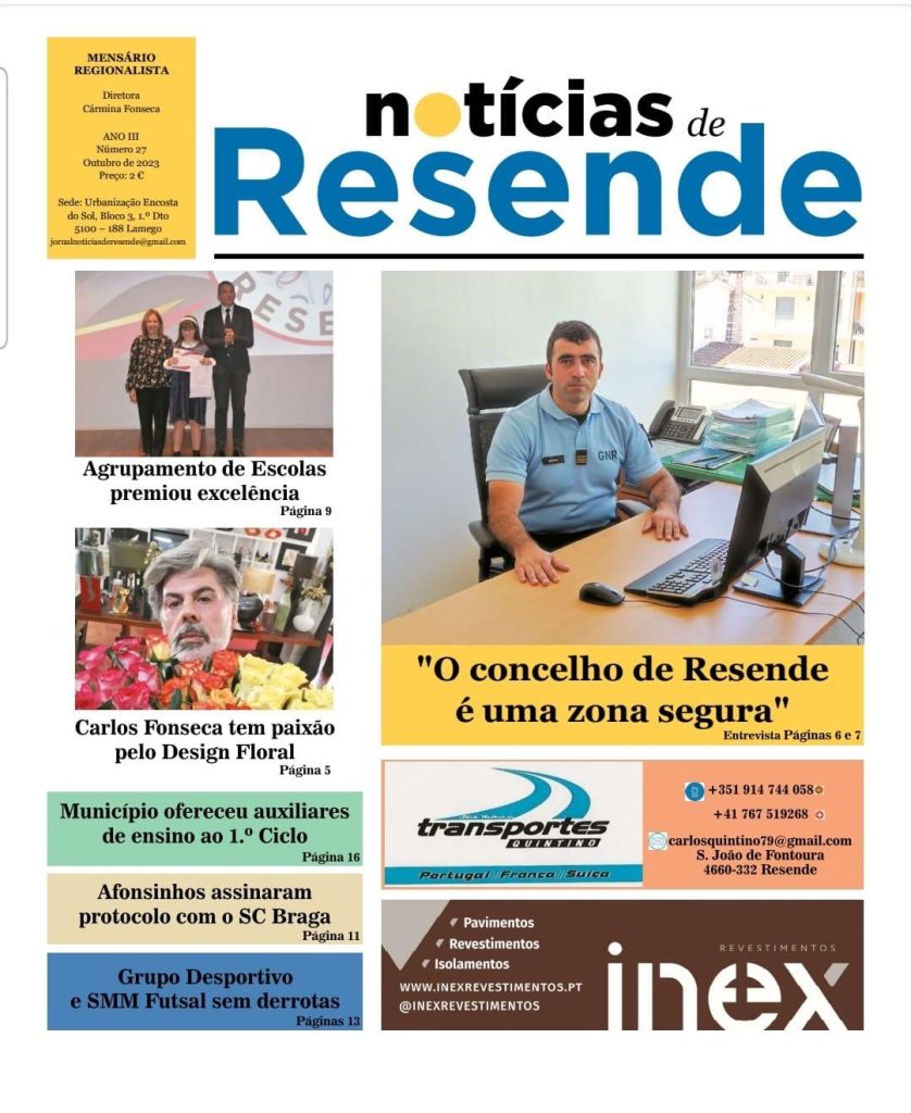 Destaques da edição de outubro/2023 do jornal Notícias de Resende