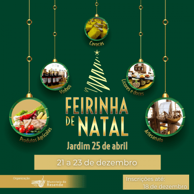 Natal em Resende: Feirinha e Concerto na Vila, Sarau na Freguesia de S. Cipriano