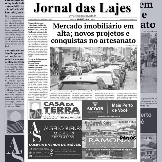 Resende Costa: os destaques da edição de janeiro do Jornal das Lajes