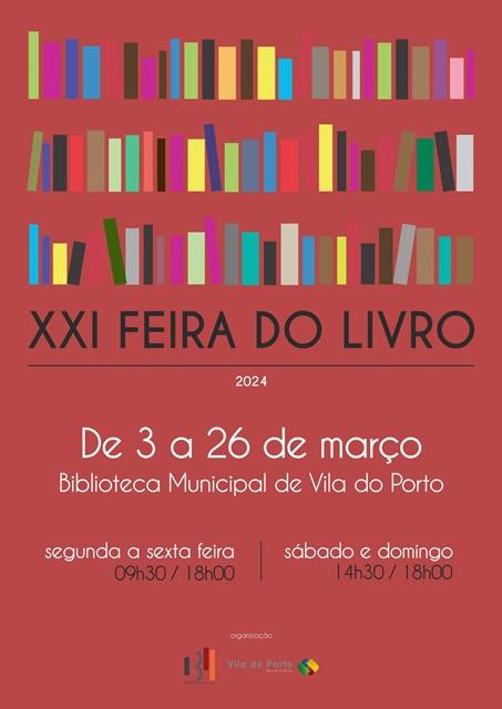Ilha de Santa Maria: XXI Feira do Livro em março na Vila do Porto