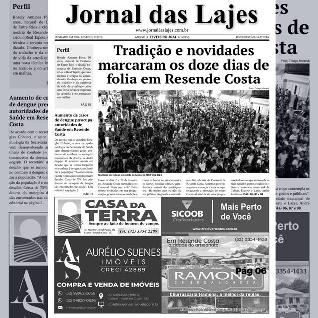 Resende Costa: destaques da edição de Fev/2024 do Jornal das Lajes