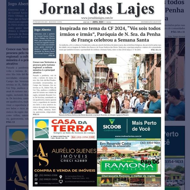 Resende Costa: os destaques de capa da edição de abril/2024 do Jornal das Lajes