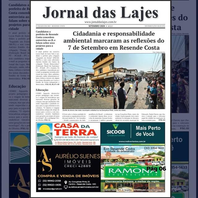 Resende Costa: destaques da edição de setembro/2024 do Jornal das Lajes