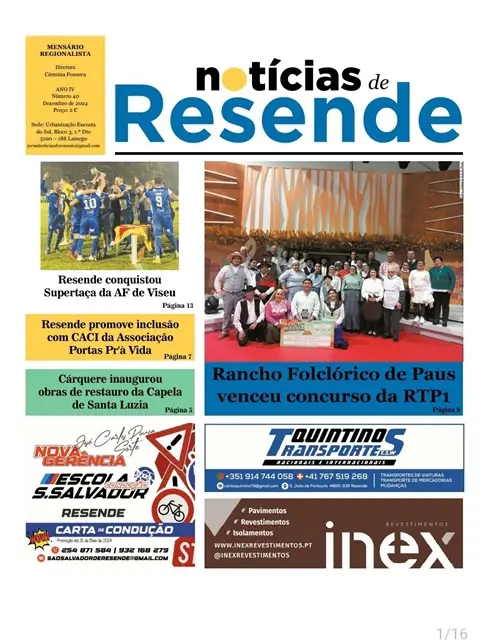 Destaques da edição de dez./2024 do jornal Notícias de Resende