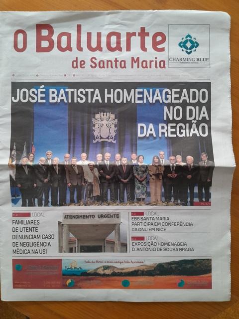 Vila do Porto: destaques da edição de junho do jornal O Baluarte de Santa Maria