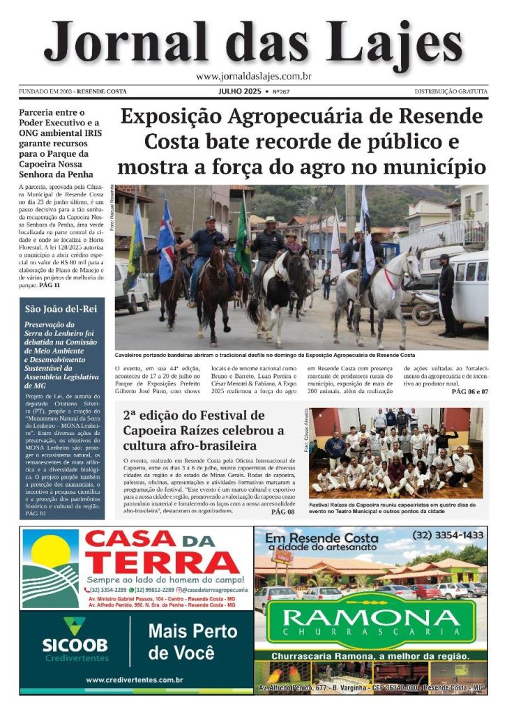 Resende Costa: destaques da edição de julho/2025 do Jornal das Lajes