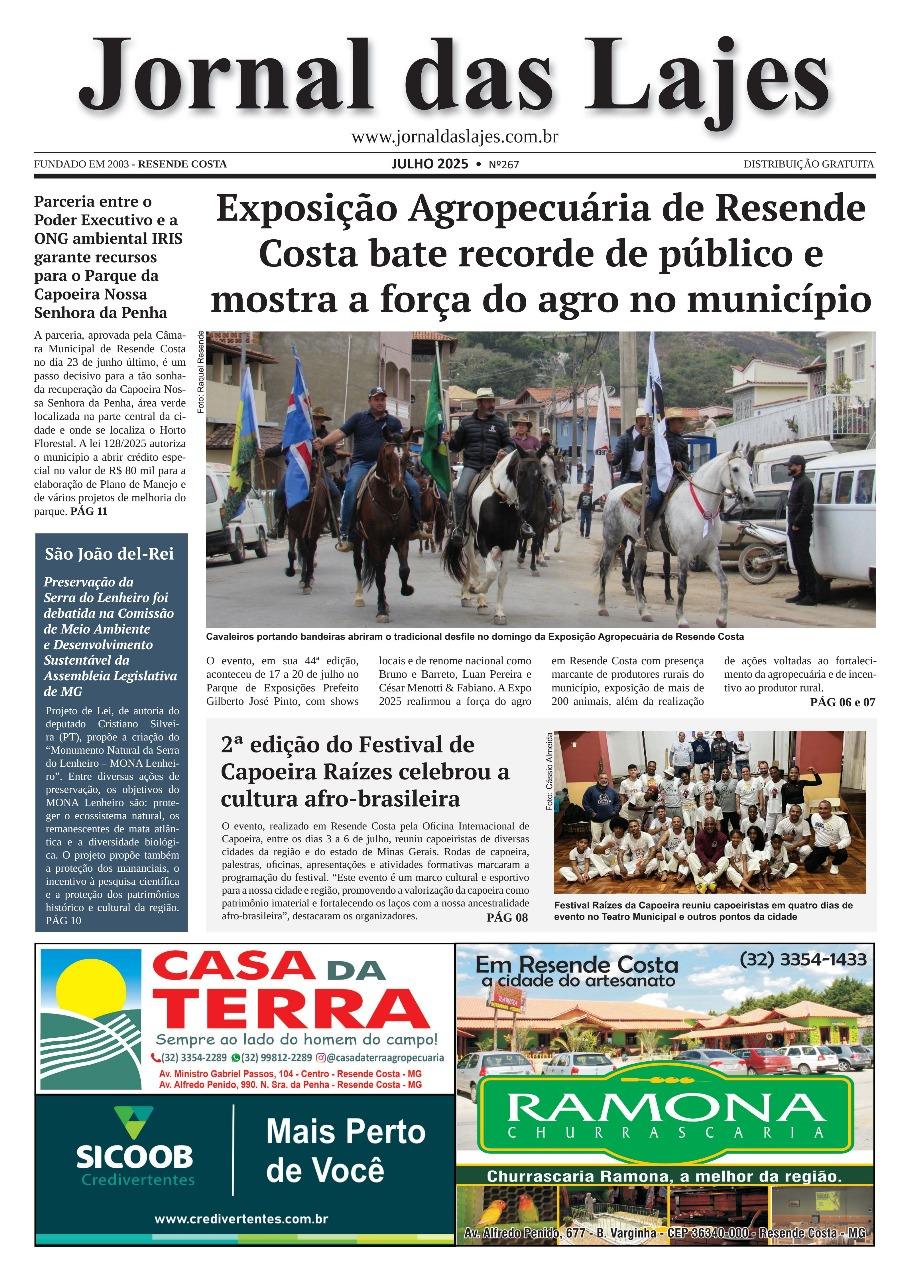 Resende Costa: destaques da edição de julho/2025 do Jornal das Lajes