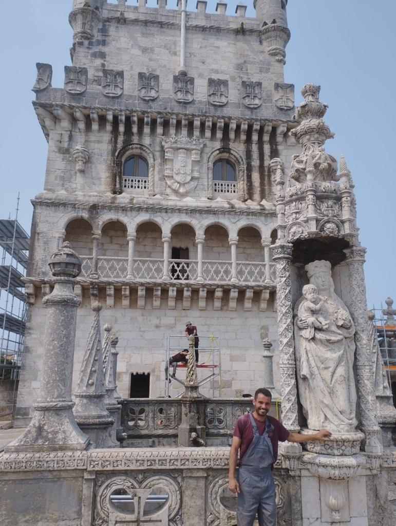 Entalhador resende-costense trabalha na Torre de Belém em Lisboa