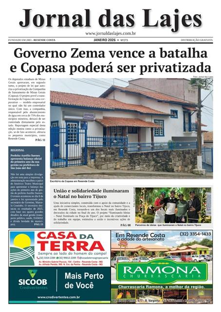 Resende Costa: destaques da edição de janeiro/2026 do Jornal das Lajes