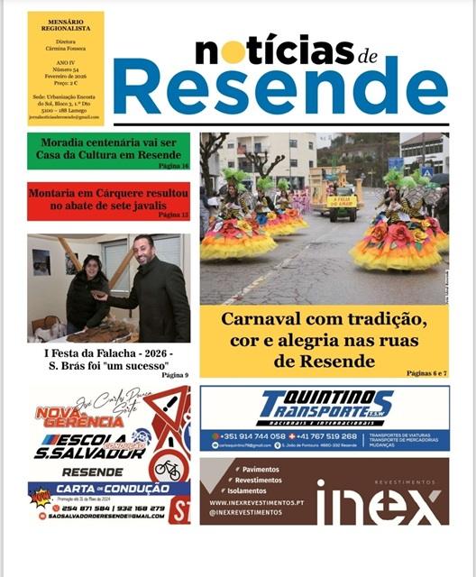 Destaques de capa da edição de fevereiro do jornal Notícia de Resende